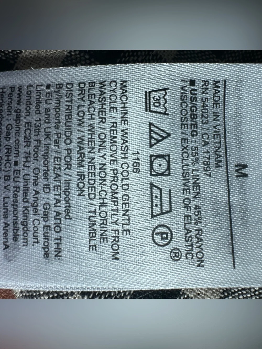GAP Black & White Gingham Maxi Slip Dress drop waist Sleeveless Spaghetti Strap - Picture 8 of 9